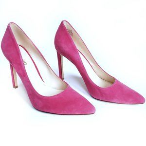 9M Nine West Magenta Suede Stiletto Heels Pointed Toe Fuchsia Pump Heel